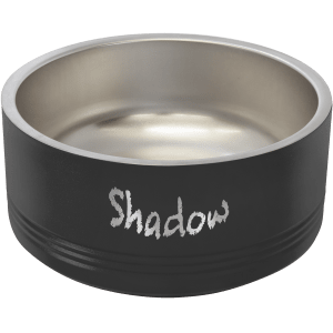 Black 32 oz Medium Pet Bowl - Laser Engraved Pet Accessory