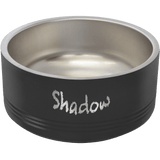 Black 32 oz Medium Pet Bowl - Laser Engraved Pet Accessory