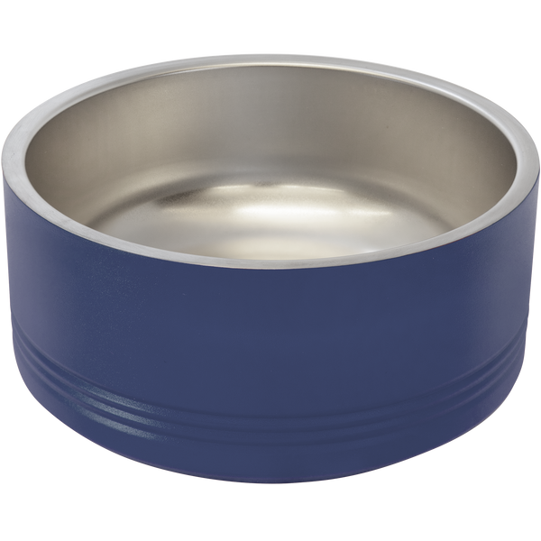Navy Blue 32 oz Medium Pet Bowl - Laser Engraved Pet Accessory