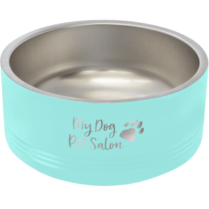 Teal 32 oz Medium Pet Bowl - Laser Engraved Pet Accessory