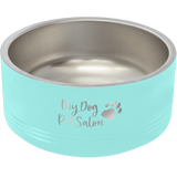 Teal 32 oz Medium Pet Bowl - Laser Engraved Pet Accessory
