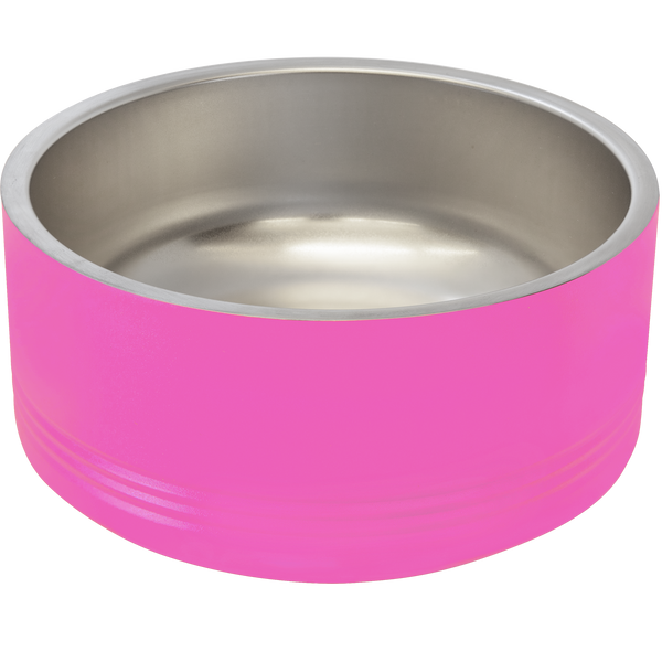 Pink 32 oz Medium Pet Bowl - Laser Engraved Pet Accessory