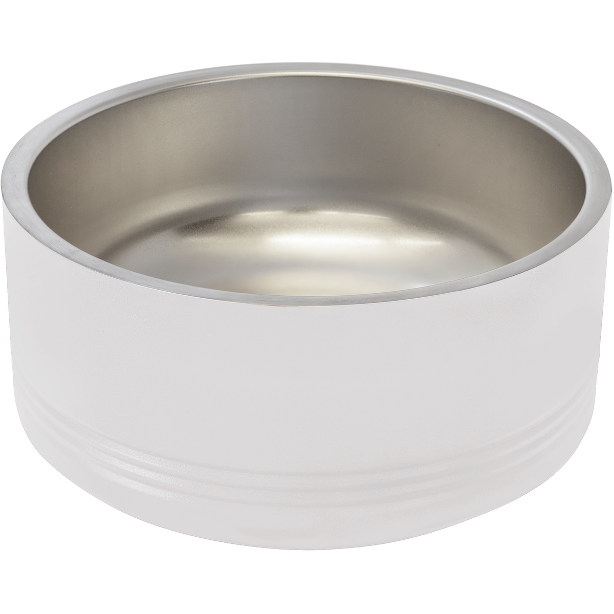 White 32 oz Medium Pet Bowl - Laser Engraved Pet Accessory