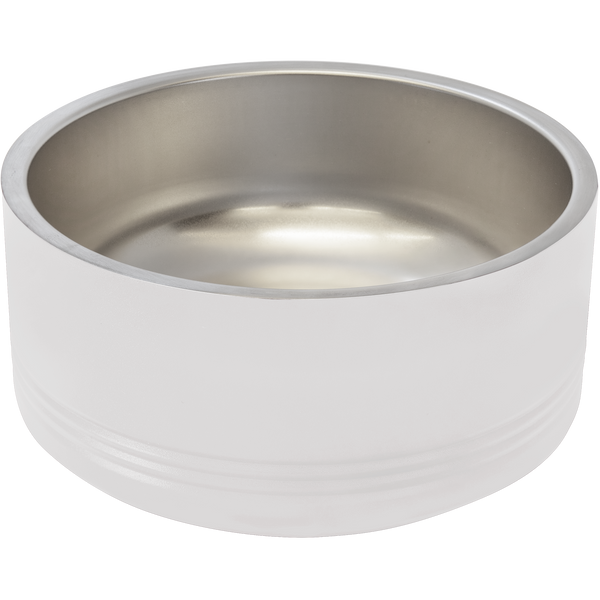 White 32 oz Medium Pet Bowl - Laser Engraved Pet Accessory