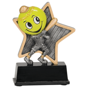 Softball Little Pal Resin Trophy - Custom Engraved Award