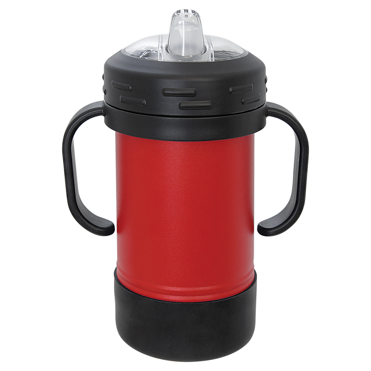 Red with Silver Engraving 10 oz Sippy Cup Tumbler - Laser Engraved Drinkware