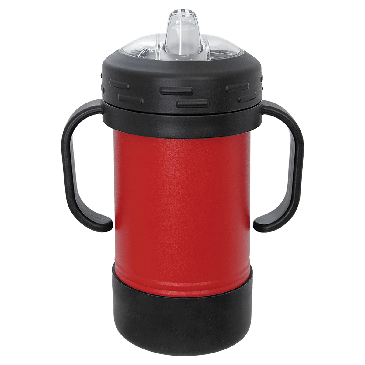 Red with Silver Engraving 10 oz Sippy Cup Tumbler - Laser Engraved Drinkware