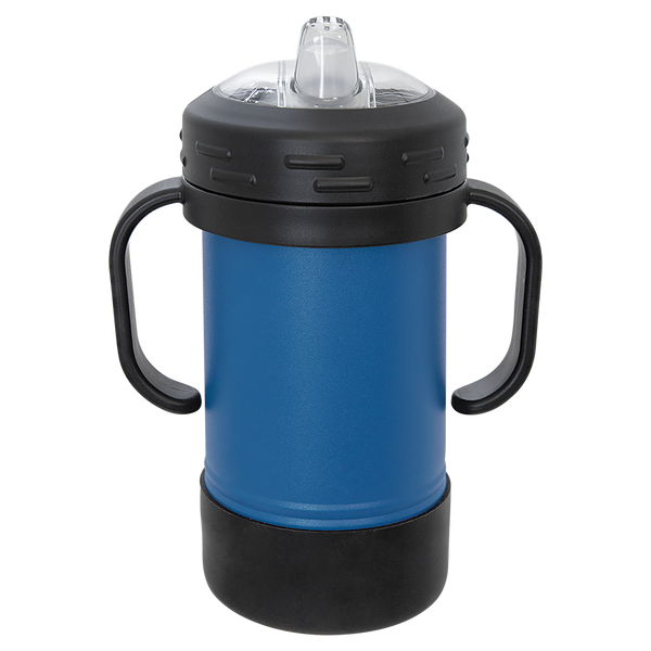 Royal Blue with Silver Engraving 10 oz Sippy Cup Tumbler - Laser Engraved Drinkware