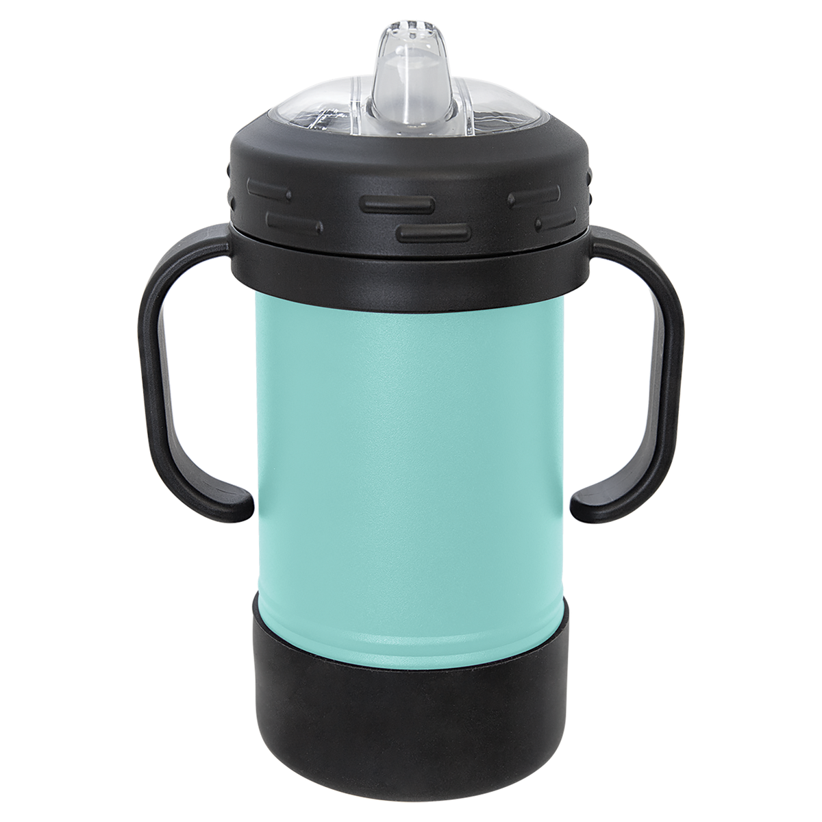 Teal with Silver Engraving 10 oz Sippy Cup Tumbler - Laser Engraved Drinkware
