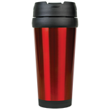 Red with Silver Engraving 16 Oz Gloss Travel Mug - Laser Engraved Drinkware