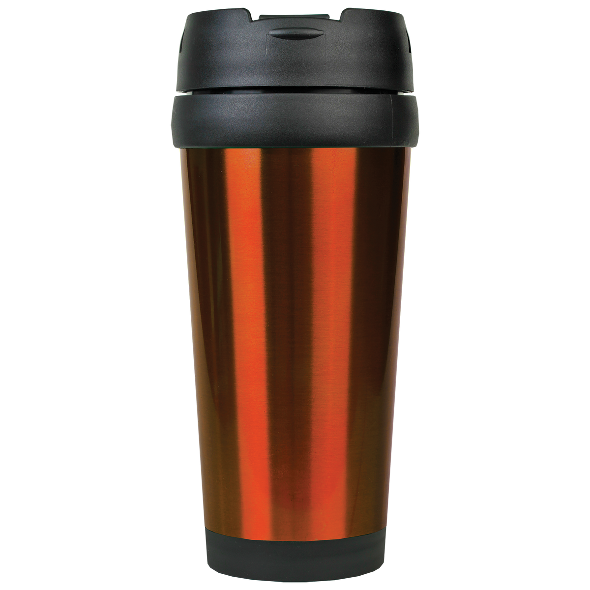 Orange with Silver Engraving 16 Oz Gloss Travel Mug - Laser Engraved Drinkware