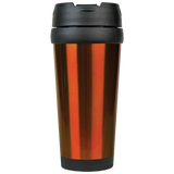 Orange with Silver Engraving 16 Oz Gloss Travel Mug - Laser Engraved Drinkware