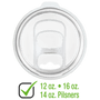 Slider Lid For 12oz & 16oz Stemless Tumblers