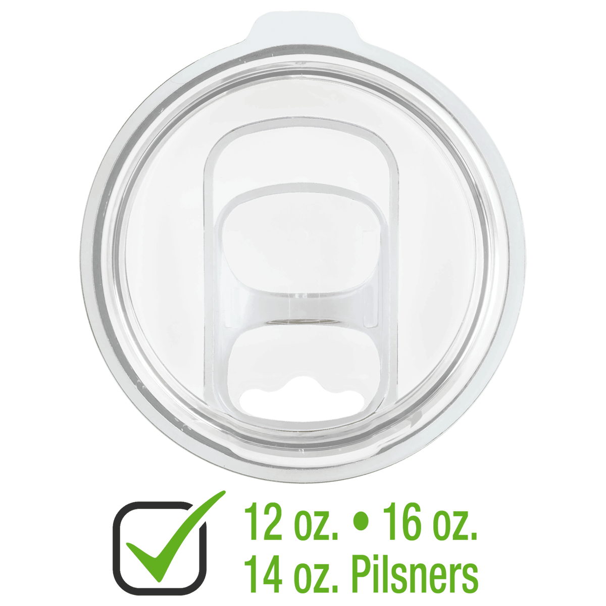Slider Lid For 12oz & 16oz Stemless Tumblers