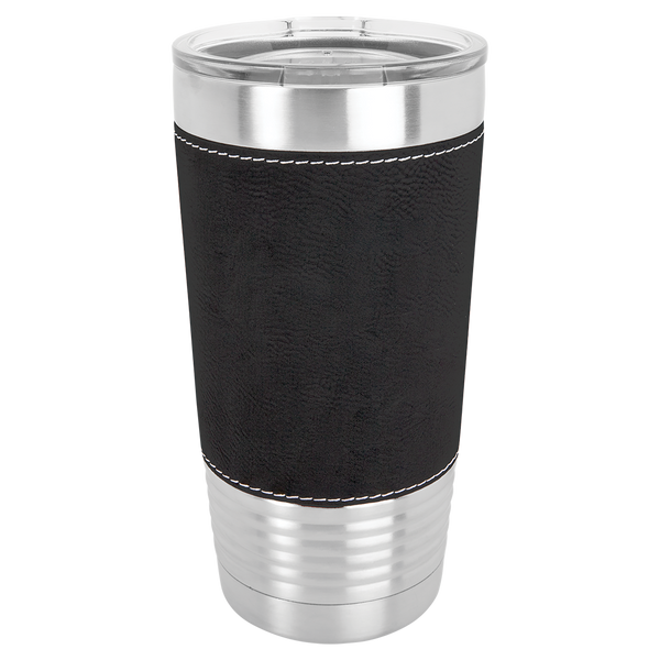 Black with Silver Engraving 20 Oz Grip Tumbler - Laser Engraved Drinkware