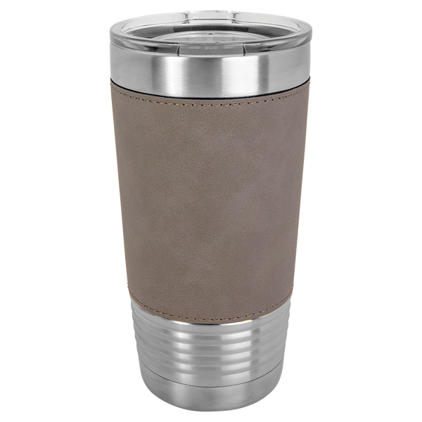 Gray with Black Engraving 20 Oz Grip Tumbler - Laser Engraved Drinkware