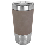 Gray with Black Engraving 20 Oz Grip Tumbler - Laser Engraved Drinkware