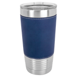Blue with Silver Engraving 20 Oz Grip Tumbler - Laser Engraved Drinkware