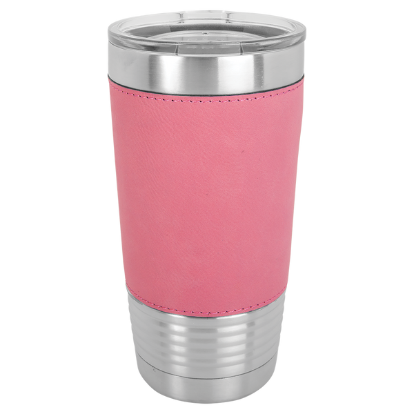 Pink with Black Engraving 20 Oz Grip Tumbler - Laser Engraved Drinkware