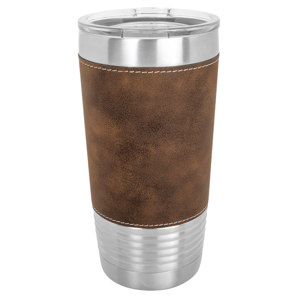 Rustic with Silver Engraving 20 Oz Grip Tumbler - Laser Engraved Drinkware