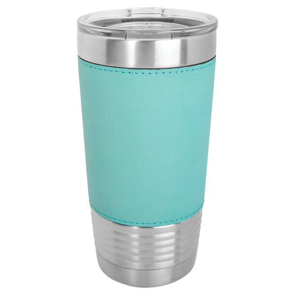 Teal with Black Engraving 20 Oz Grip Tumbler - Laser Engraved Drinkware