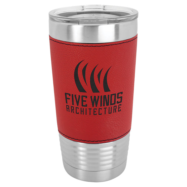Red with Black Engraving 20 Oz Grip Tumbler - Laser Engraved Drinkware