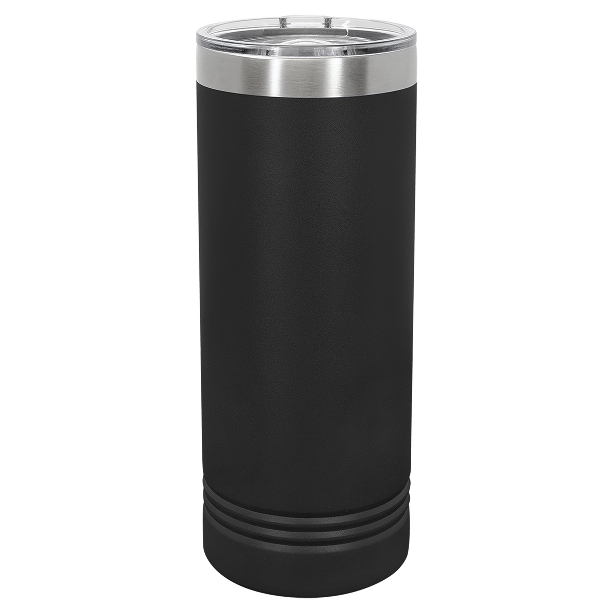 Black with Silver Engraving 22 Oz Skinny Tumbler - Laser Engraved Drinkware