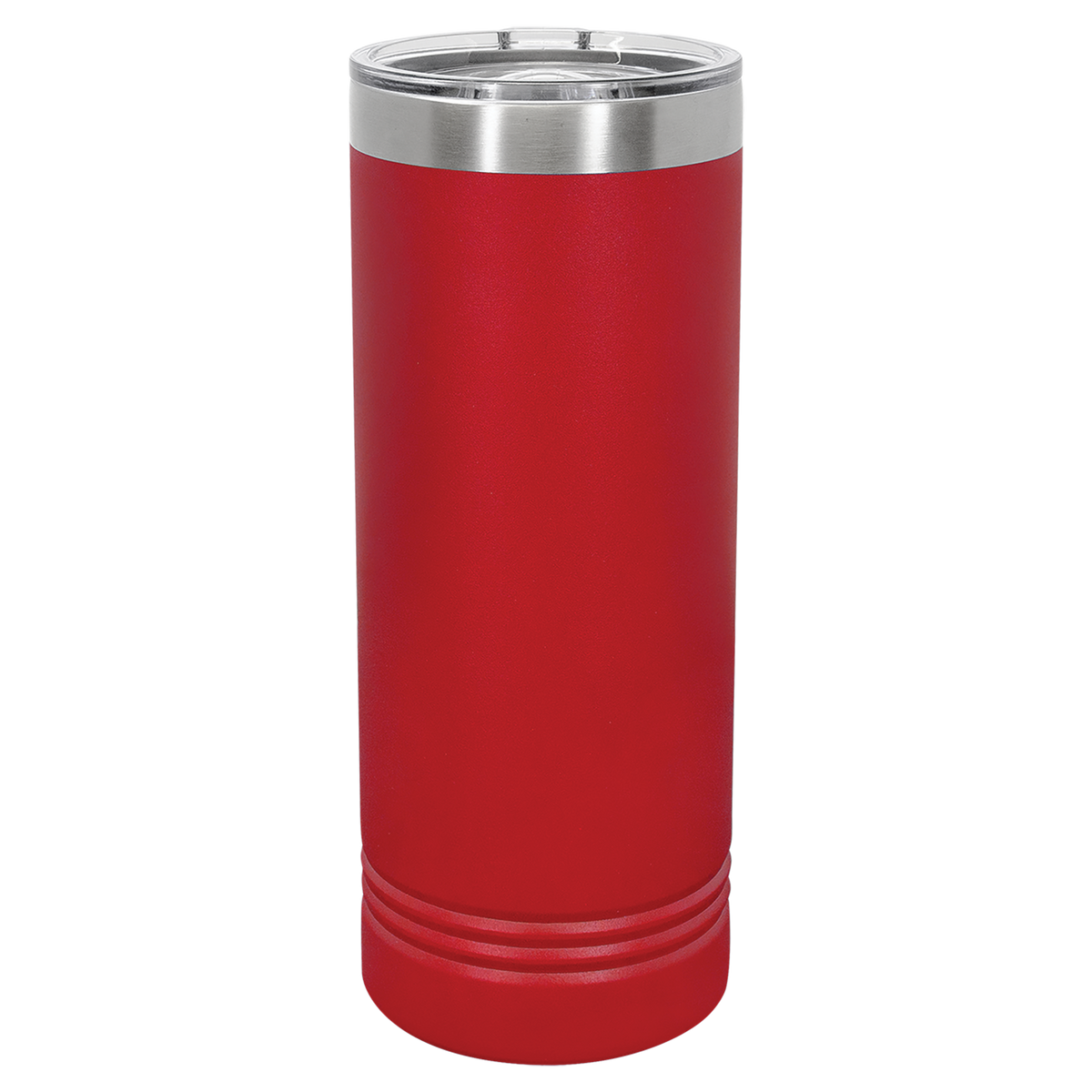 Red with Silver Engraving 22 Oz Skinny Tumbler - Laser Engraved Drinkware