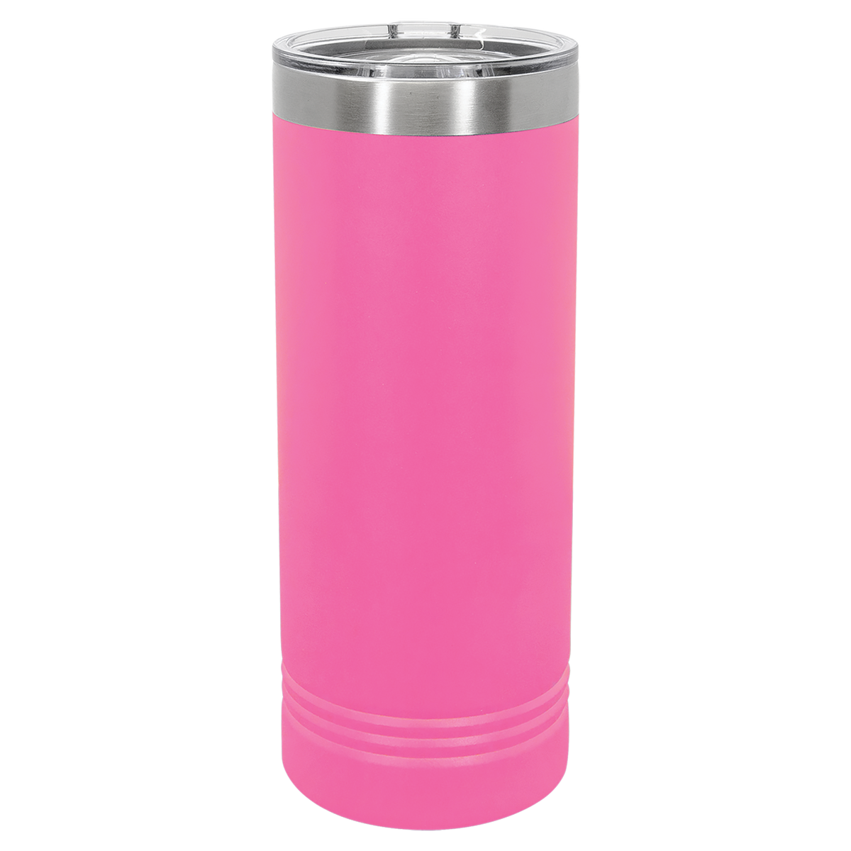 Pink with Silver Engraving 22 Oz Skinny Tumbler - Laser Engraved Drinkware