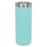Teal with Silver Engraving 22 Oz Skinny Tumbler - Laser Engraved Drinkware