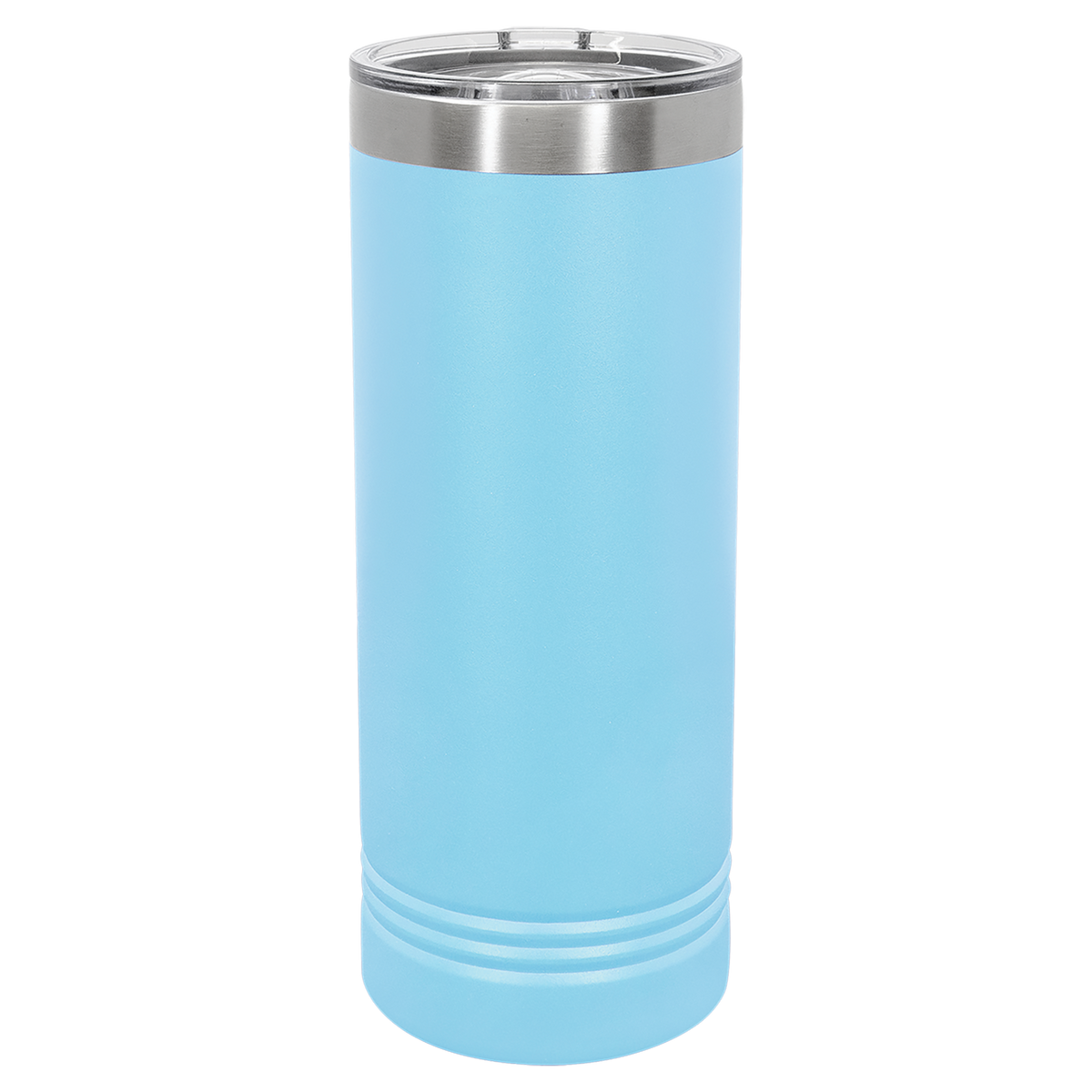 Light Blue with Silver Engraving 22 Oz Skinny Tumbler - Laser Engraved Drinkware