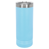 Light Blue with Silver Engraving 22 Oz Skinny Tumbler - Laser Engraved Drinkware