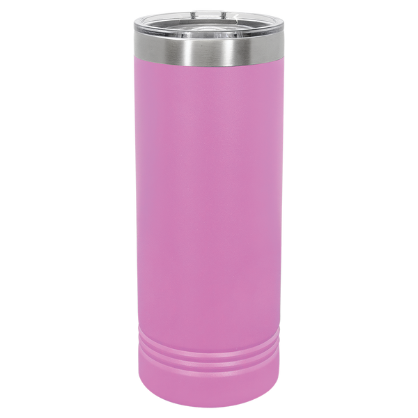 Light Purple with Silver Engraving 22 Oz Skinny Tumbler - Laser Engraved Drinkware
