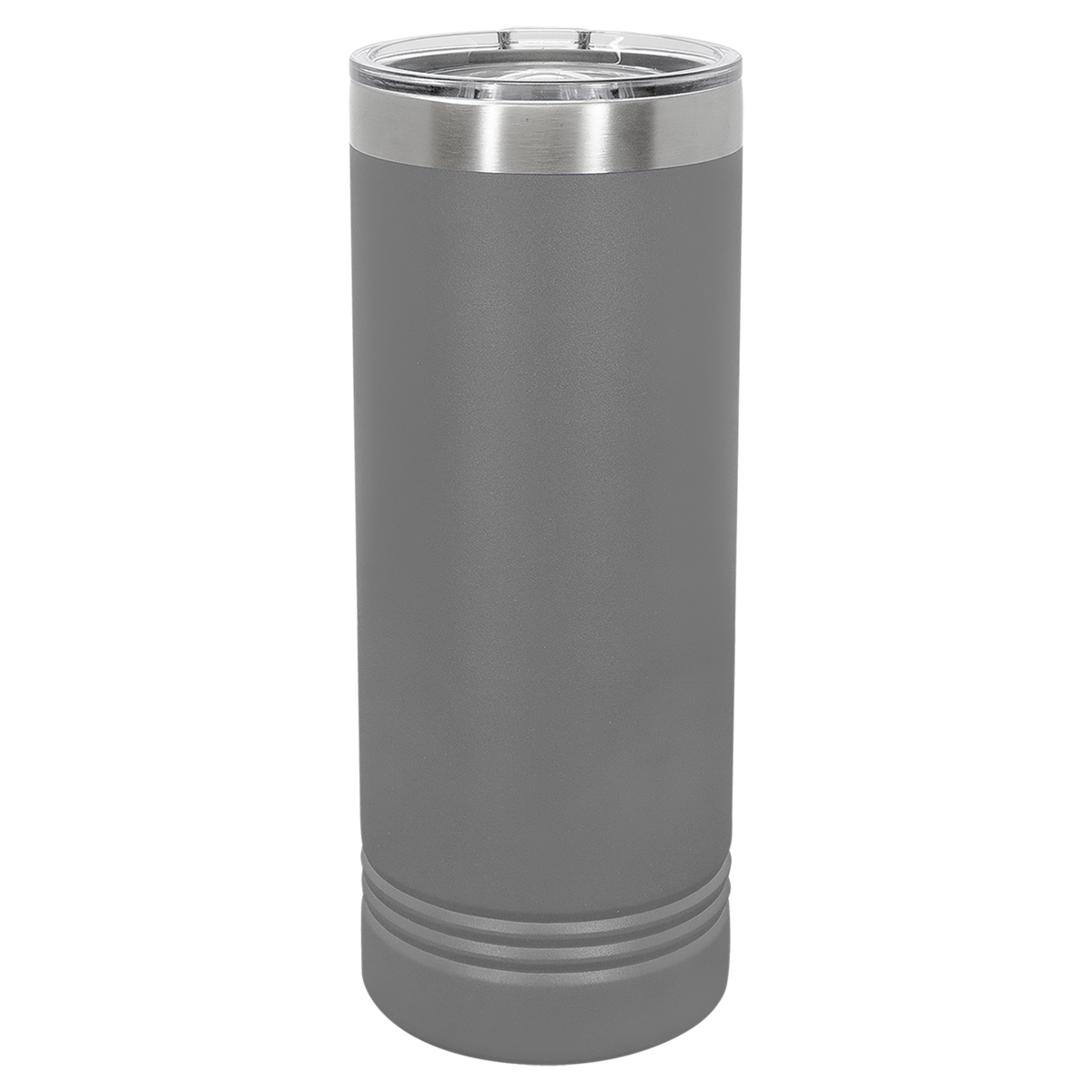 Dark Gray with Silver Engraving 22 Oz Skinny Tumbler - Laser Engraved Drinkware