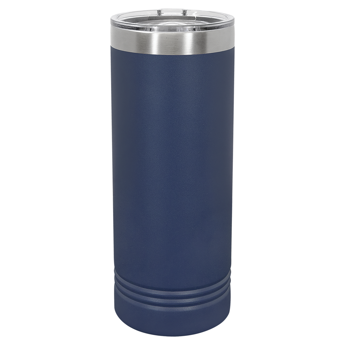Navy Blue with Silver Engraving 22 Oz Skinny Tumbler - Laser Engraved Drinkware