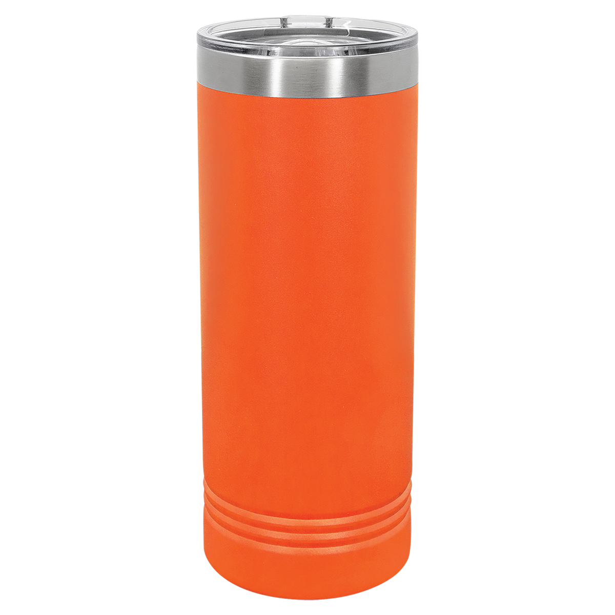 Orange with Silver Engraving 22 Oz Skinny Tumbler - Laser Engraved Drinkware