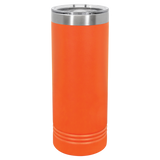 Orange with Silver Engraving 22 Oz Skinny Tumbler - Laser Engraved Drinkware