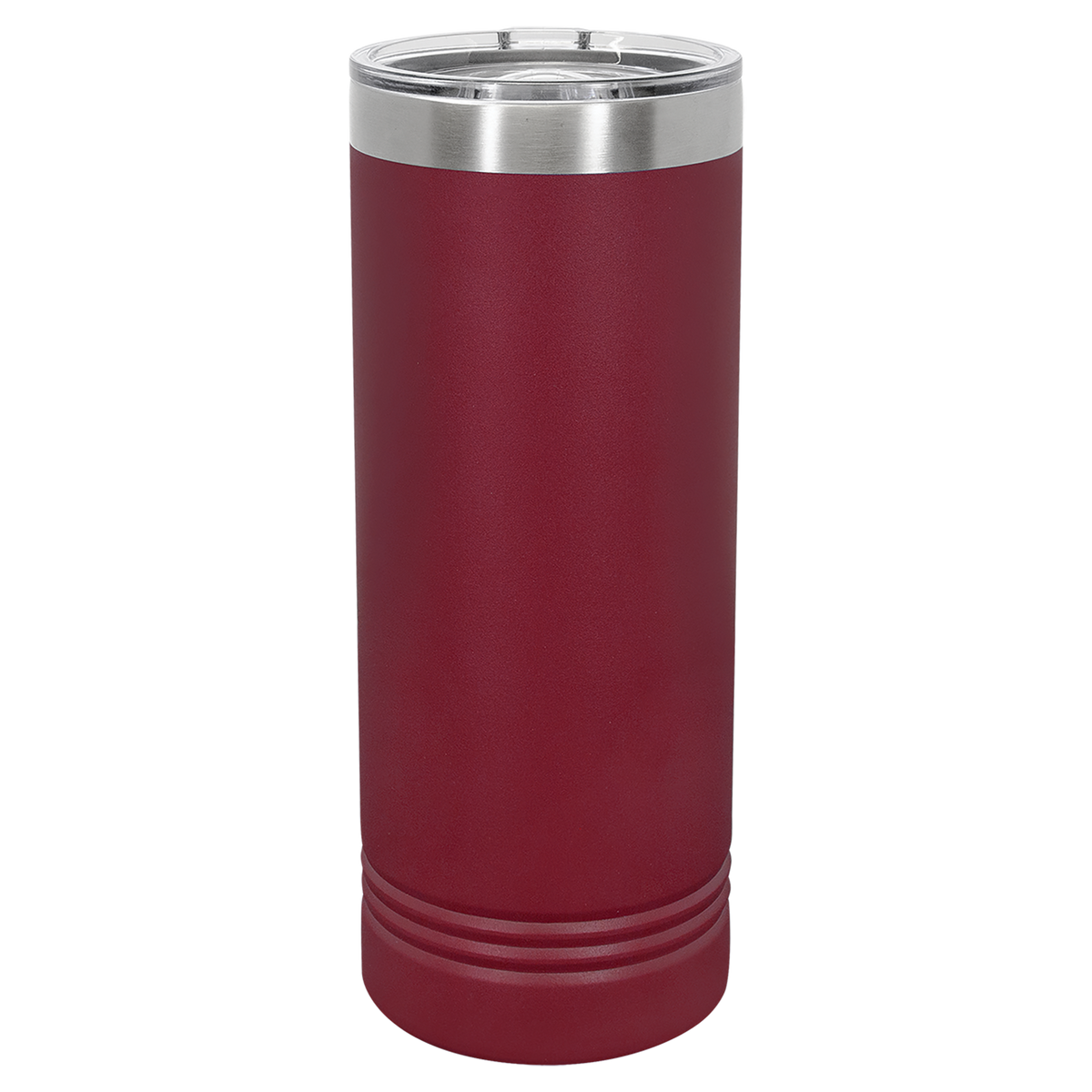 Maroon with Silver Engraving 22 Oz Skinny Tumbler - Laser Engraved Drinkware