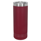 Maroon with Silver Engraving 22 Oz Skinny Tumbler - Laser Engraved Drinkware