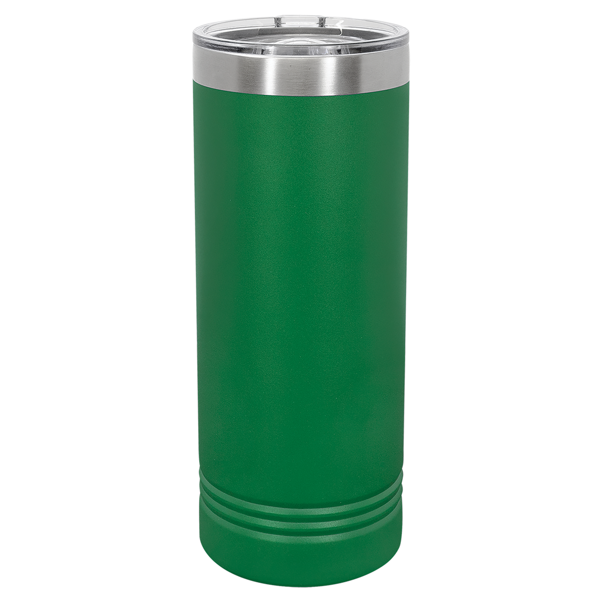 Green with Silver Engraving 22 Oz Skinny Tumbler - Laser Engraved Drinkware