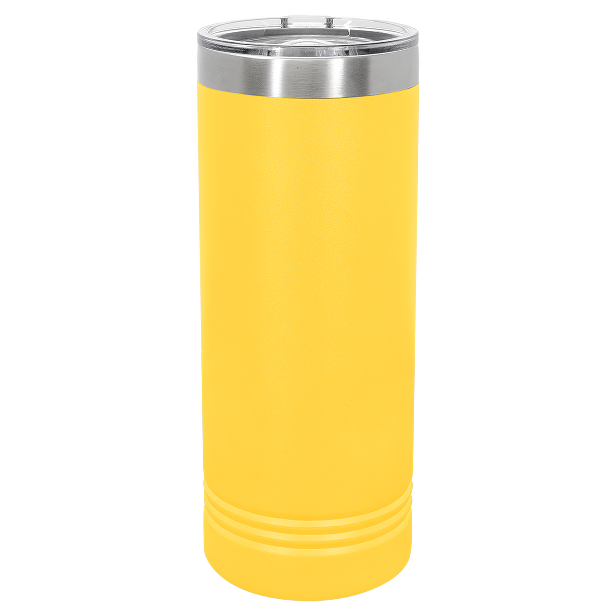 Yellow with Silver Engraving 22 Oz Skinny Tumbler - Laser Engraved Drinkware