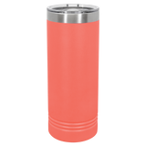 Coral with Silver Engraving 22 Oz Skinny Tumbler - Laser Engraved Drinkware