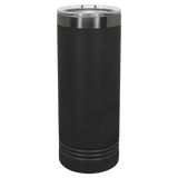 22oz Black-Ghost ION-Plated Skinny Tumbler with Sliding Lid - Laser Engraved Drinkware