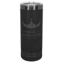 22oz Black-Ghost ION-Plated Skinny Tumbler with Sliding Lid - Laser Engraved Drinkware