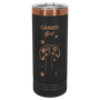 22oz Black-Rose Gold ION-Plated Skinny Tumbler with Sliding Lid - Laser Engraved Drinkware