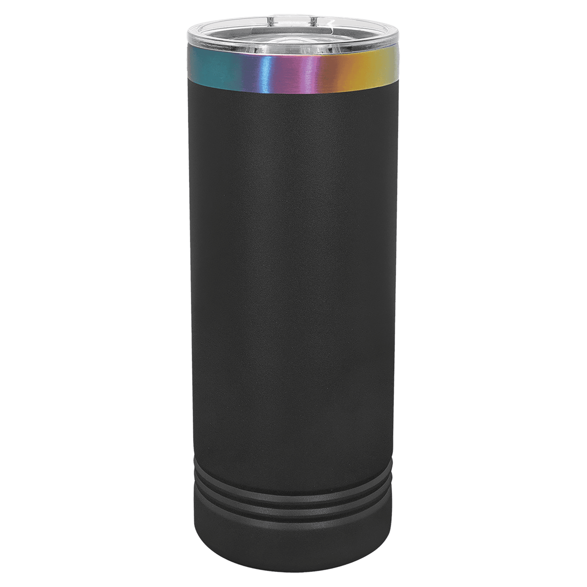 22oz Black-Prism ION-Plated Skinny Tumbler with Sliding Lid - Laser Engraved Drinkware
