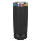 22oz Black-Prism ION-Plated Skinny Tumbler with Sliding Lid - Laser Engraved Drinkware