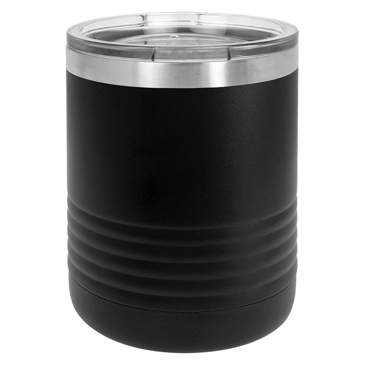 Black with Silver Engraving 10oz Tumbler - Laser Engraved Drinkware