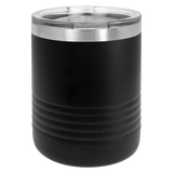 Black with Silver Engraving 10oz Tumbler - Laser Engraved Drinkware