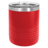 Red with Silver Engraving 10oz Tumbler - Laser Engraved Drinkware